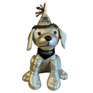 RAISING CANE’S 28th Golden Birthday Plush‎ Dog Puppy Metallic Collectible Gift